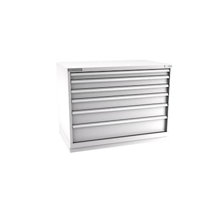 Champion Tool Storage Modular Tool Cabinet, 6 Drawer, Light Gray, Steel, 47 in W x 28-1/2 in D x 36 in H E15000602ILCFTB-LG